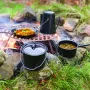 Esschert Design FF215 Camping-Kochgeschirr-Set Schwarz 7-teilig