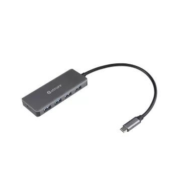 ESTUFF ES623007 USB-C Ladehub 165W GaN 4-Port Power Delivery Spacegrau