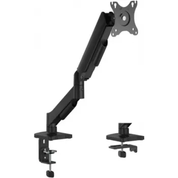eSTUFF Einzel-Gasfeder-Monitorhalterung GLB227011 - Tischklemme & Tülle, 17-32 Zoll, 2-9kg, VESA 75/100, Schwarz