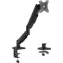 eSTUFF Einzel-Gasfeder-Monitorhalterung GLB227011 - Tischklemme & Tülle, 17-32 Zoll, 2-9kg, VESA 75/100, Schwarz