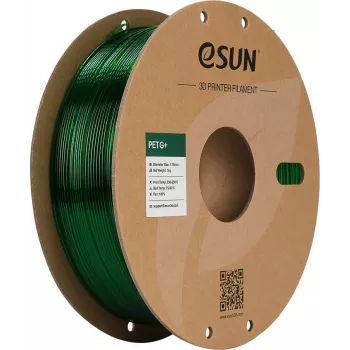 ESUN PETG+ 1,75mm Transparent Grün 1kg Papierspule 3D-Drucker Filament PETG+175T-G1P1