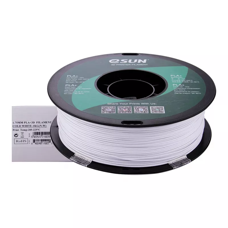 ESUN PLA+ 1,75 mm Kaltweiß 1 kg 3D-Drucker Filament