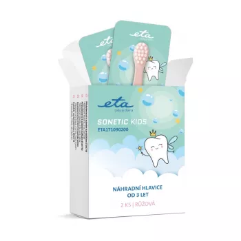 ETA Sonetic Kids 171090200 Ersatzbürstenköpfe - 2er-Pack - Pink