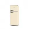 ETA Storio Retro ETA253390040EN Freistehender Kühl-Gefrierschrank mit Gefrierfach oben, 215 L Gesamtinhalt, Beige, Energieeffizienzklasse E, 38 dB