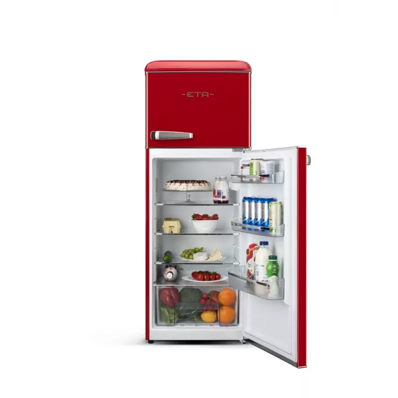 ETA Storio Retro Kühlschrank-Gefrierkombination 215L freistehend Rot Energieklasse E