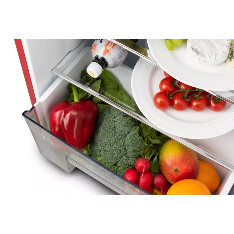 ETA Storio Retro Kühlschrank-Gefrierkombination 215L freistehend Rot Energieklasse E