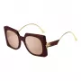 ETRO Damen-Sonnenbrille ETRO0026SLHF - Schwarzer Acetatrahmen in quadratischer Form mit grauen Gläsern (54/23/140 mm)