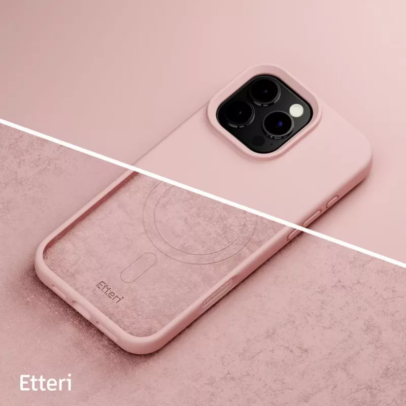 ETTERI Silicone Mag Case für iPhone 16 Pro 6,3 Zoll Hellrosa
