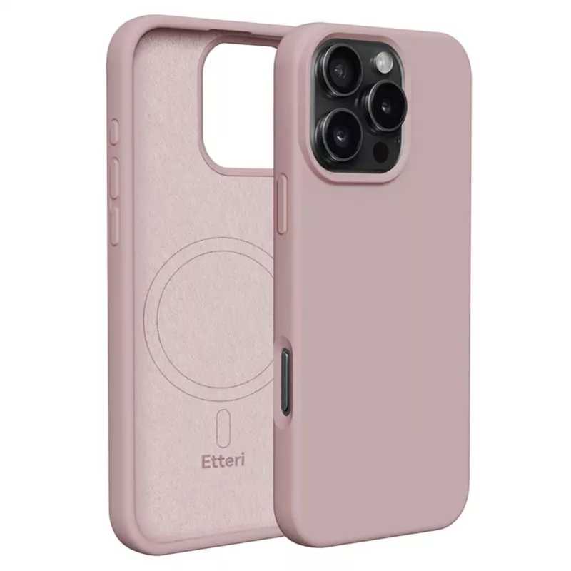 ETTERI Silicone Mag Case für iPhone 16 Pro 6,3 Zoll Hellrosa