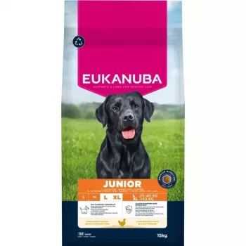 Eukanuba Premium Nutrition Junior Large & Giant Breed Trockenfutter für Hunde, Huhn 15kg