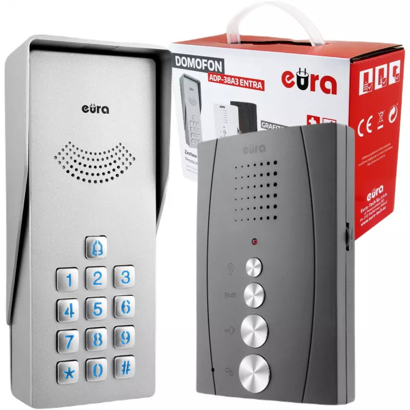 EURA ADP-38A3 ENTRA Audio-Türsprechanlage Graphit