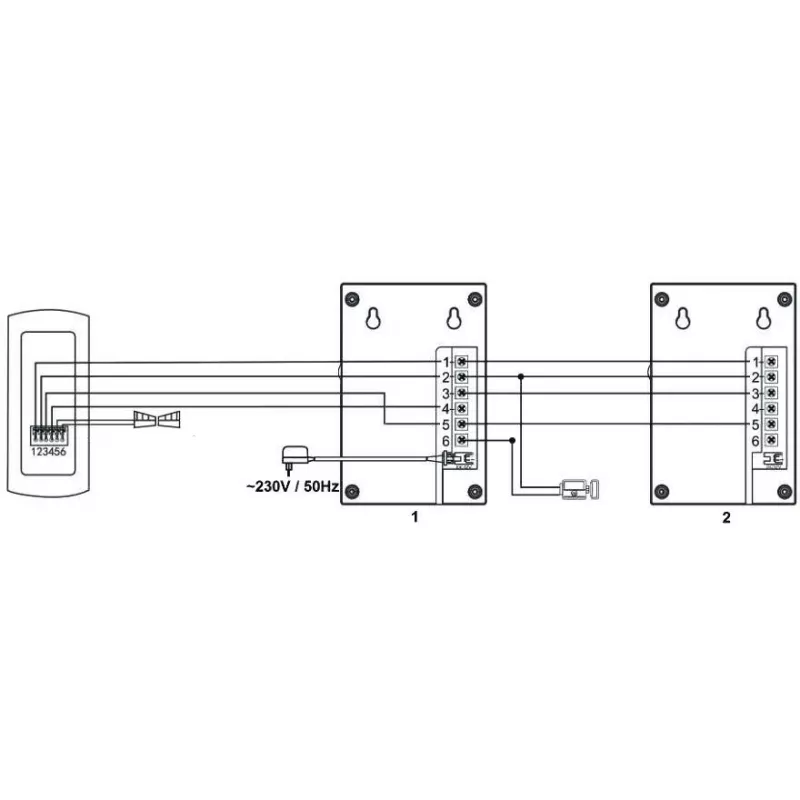 EURA ADP-51A3 DIFESA Audio-Türsprechanlagen-Set - 1-Familie, 2 Hörer, Gegensprechanlage, Graphit