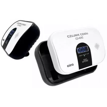 EURA CD-45A2 Freistehender Kohlenmonoxidmelder, batteriebetrieben, LCD-Anzeige