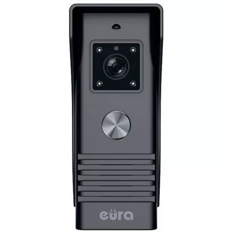 EURA VDP-45A3 ALPHA 7-Zoll Farb-Video-Türsprechanlage, Schwarz