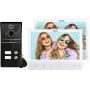 EURA VDP-80C5 Dual-Family Video Intercom System, Weiß, 2x 7 inch LCD, FHD, 1080p Kamera, RFID-Leser, Aufputzmontage