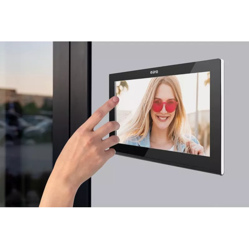 Eura VDP-99C5 Video-Türsprechanlage, 7 Zoll TFT-LCD, WiFi, RFID, Tuya Smart, Schwarz