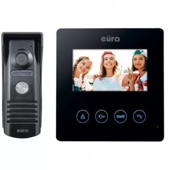 Eura Video-Gegensprechanlage EURA VDP-52A3ATIRA Schwarz