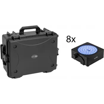 EUROLITE 8-teiliges LED PAR Set mit RGBW IP65 Uplights und Lade-Flightcase