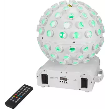 EUROLITE AKKU B-40 Laser Beam Effect AIR Weiß, 5x 8W RGBW LED, RG Laser, Akku bis zu 11h