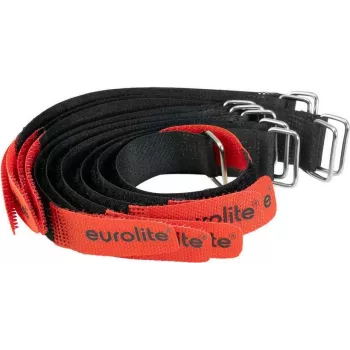 EUROLITE AR-20 Klett-Kabelbinder 20x180mm Schwarz/Rot 10er-Set