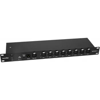 EUROLITE DMX Split 8X Splitter 3-polig galvanisch getrennt 19-Zoll-Rack 1HE