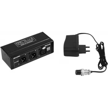 EUROLITE DXT-ME PRO DMX Merger 2x3-Pin XLR In auf 1x3-Pin XLR Out, HTP/LTP/Merge-Modi, 512 Kanäle, Metallgehäuse, 9-12V DC 70064868