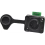 EUROLITE IP XLR Set 5-Pin Stecker/Buchse, IP65, Zinkdruckguss, Lötkontakte, Schwarz 30208439