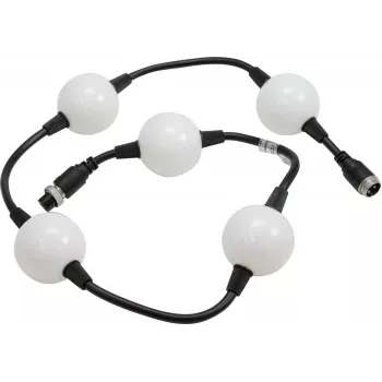 EUROLITE LED Pixel Ball 360° 1m MK2 – Flexibler RGB Pixel-Strand, 5 Segmente, 24V DC
