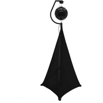 EUROLITE Spiegelkugel-Set 30cm Schwarz mit Stativ und schwarzem Stretch-Überzug 20000706