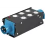 EUROLITE SAB-62X 19-Zoll 2U 3-Phasen-Stromverteiler mit 6 Schuko-Steckdosen, 16A CEE-Eingang, 11kW 60003755