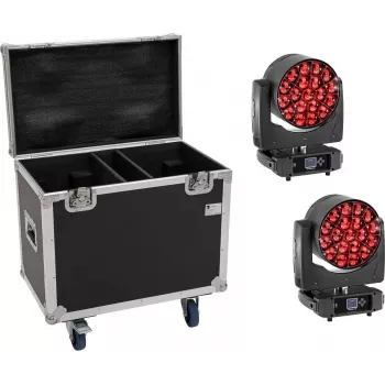 EUROLITE Set 2x LED TMH-H380 Beam/Wash/Flower Effekt Moving Head mit Flightcase