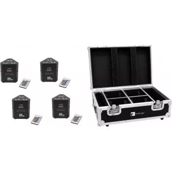 EUROLITE Set 4x AKKU TL-3 TCL QuickDMX + Case mit Ladefunktion 20000399