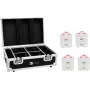 EUROLITE Set 4x AKKU TL-3 TCL Weiß + Charging Case 20000650
