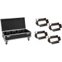 EUROLITE Set 4x LED PLL-576 CW/WW Panel + Case mit Rollen DMX 576 LEDs 3000-6000K