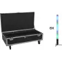 EUROLITE Set 8x AKKU IP Pixel Tube 360° PRO CRMX + Flightcase Rollen Lade