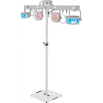 EUROLITE Set LED KLS Laser Bar FX Lichtset Weiß + BPS-2 Lautsprecherständer Weiß 20000920