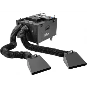 EUROLITE WLF-2500 Water Low Fog PRO 2500W Bodennebelmaschine mit 10L Wassertank und 5L Fluidtank, DMX512, Timer, kabelgebundene Fernbedienung 51702062