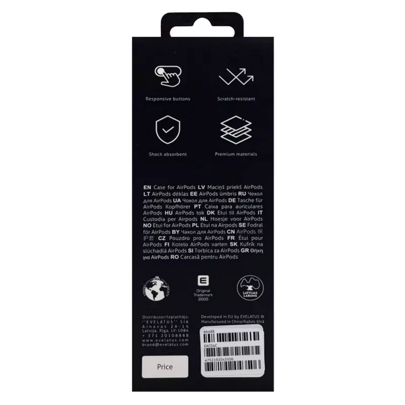 Evelatus Apple AirPods Hülle EAC04 Koralle