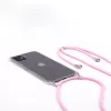 Evelatus Apple iPhone 11 Pro Max Silikon Transparent Hülle mit Halsband TPU Band Transparent