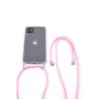 Evelatus Apple iPhone 11 Pro Max Silikon Transparent Hülle mit Halsband TPU Band Transparent