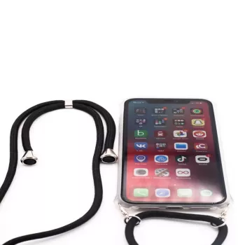 Evelatus Apple iPhone 11 Pro Silikon Transparent mit Halsband TPU-Band Transparent