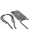 Evelatus Apple iPhone 11 Silicone Transparent Case with Necklace TPU Strap Transparent