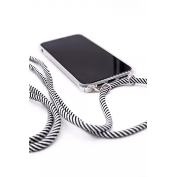 Evelatus Apple iPhone 11 Silikon Transparente Hülle mit Halsband TPU Band Transparent