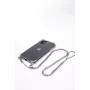 Evelatus Apple iPhone 11 Silikon Transparent mit Halsband TPU Band Silber