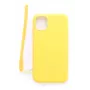 Evelatus Apple iPhone 11 Soft Touch Silikonhülle mit Trageriemen Gelb