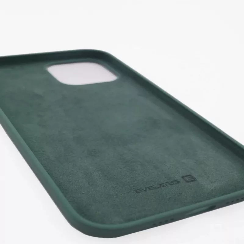 Evelatus Apple iPhone 12 Pro Max Premium Soft Touch Silikonhülle Tannengrün