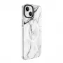 Evelatus Apple iPhone 15 Plus PC+TPU Hülle mit MagSafe – Custom Marble White