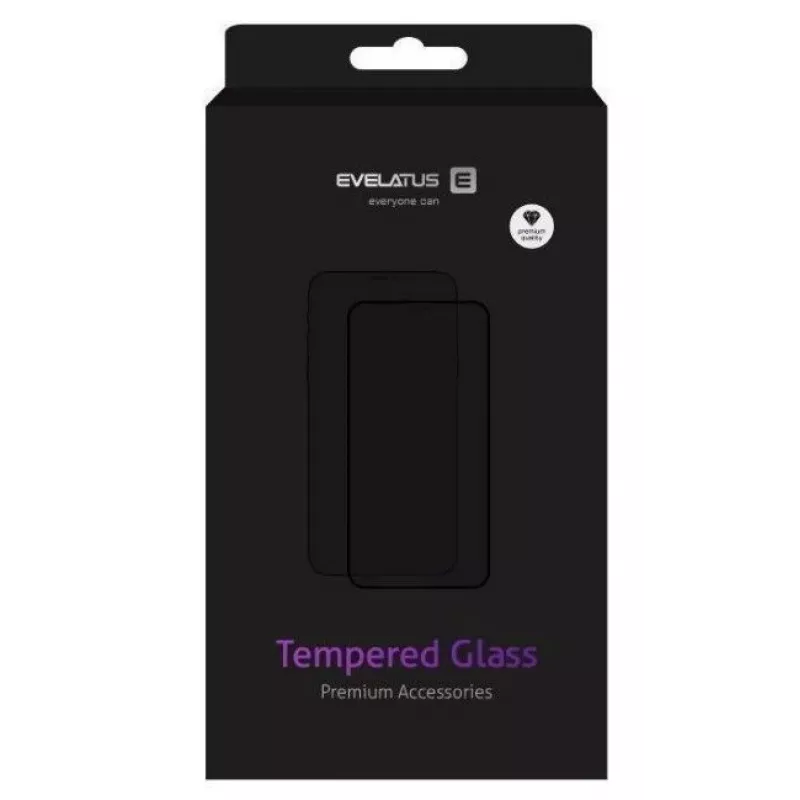 Evelatus Apple iPhone 15 Plus Privacy 2.5D Silk Full Cover Anti-Static Light Black Screen Protector