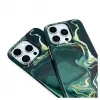 Evelatus Apple iPhone 15 Pro PC-Hülle Custom Print Marble Dark Green