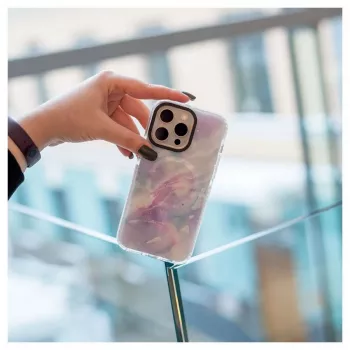 Evelatus Apple iPhone 15 Pro PC+TPU Hülle mit MagSafe – Marmor Lila